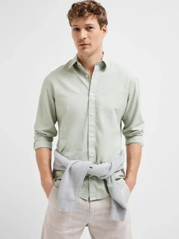 Skjorter>SELECTED SLIM FIT SKJORTE Green