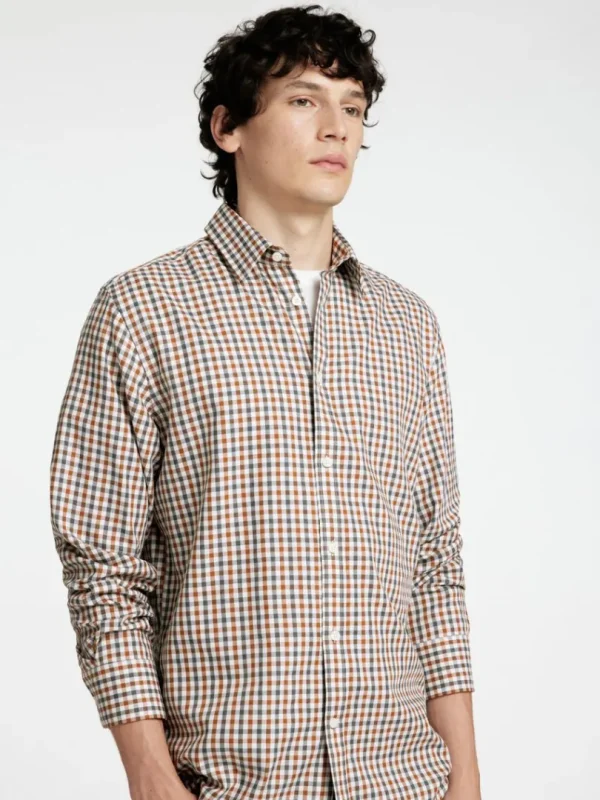 Skjorter>SELECTED SLIM FIT SKJORTE Brown
