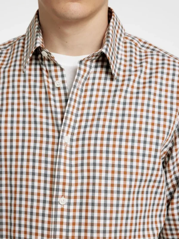 Skjorter>SELECTED SLIM FIT SKJORTE Brown