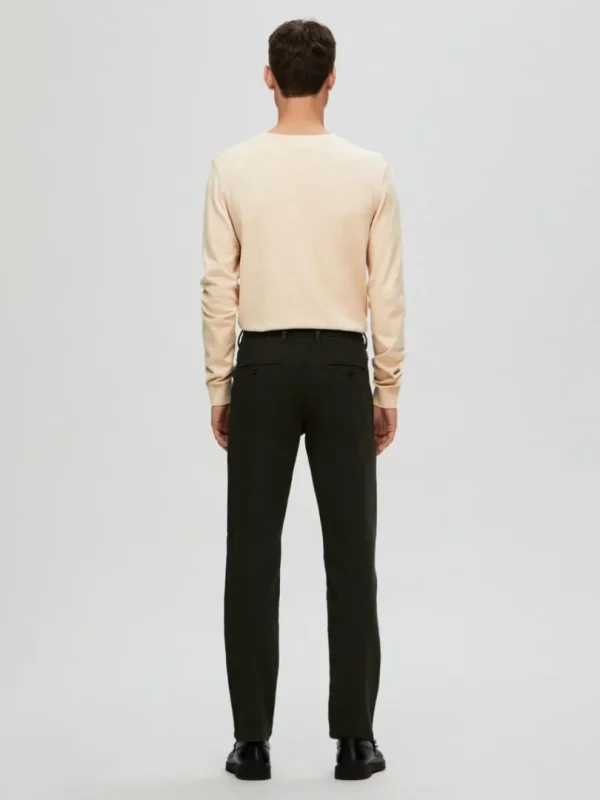 Bukser>SELECTED 175 SLIM FIT STRUKTURERET CHINOS Green