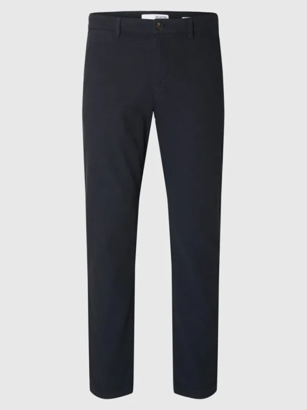 Bukser>SELECTED 175 SLIM FIT STRUKTURERET CHINOS Blue