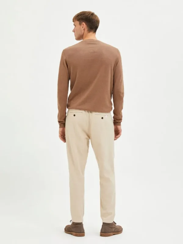 Bukser>SELECTED SLIM FIT TAPERED BUKSER Beige