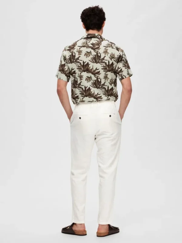 Bukser>SELECTED SLIM FIT TAPERED BUKSER White