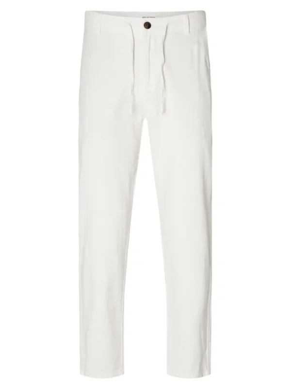 Bukser>SELECTED SLIM FIT TAPERED BUKSER White