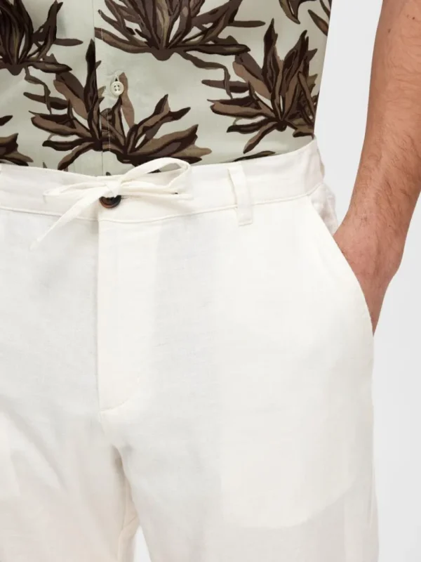 Bukser>SELECTED SLIM FIT TAPERED BUKSER White