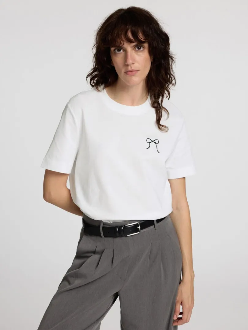 sljfeprint_boxy_fit_tshir_2.webp T-shirts>SELECTED SLØJFE-PRINT BOXY FIT T-SHIRT White
