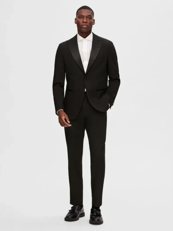 Jakkesæt & Blazers>SELECTED SMOKING BLAZER Black
