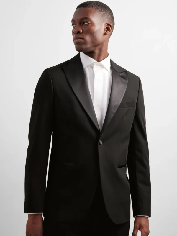 Jakkesæt & Blazers>SELECTED SMOKING BLAZER Black