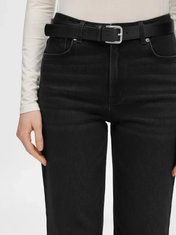 Jeans>SELECTED SORT WIDE FIT JEANS Black