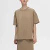 T-shirts>SELECTED STÅKRAVE T-SHIRT Brown