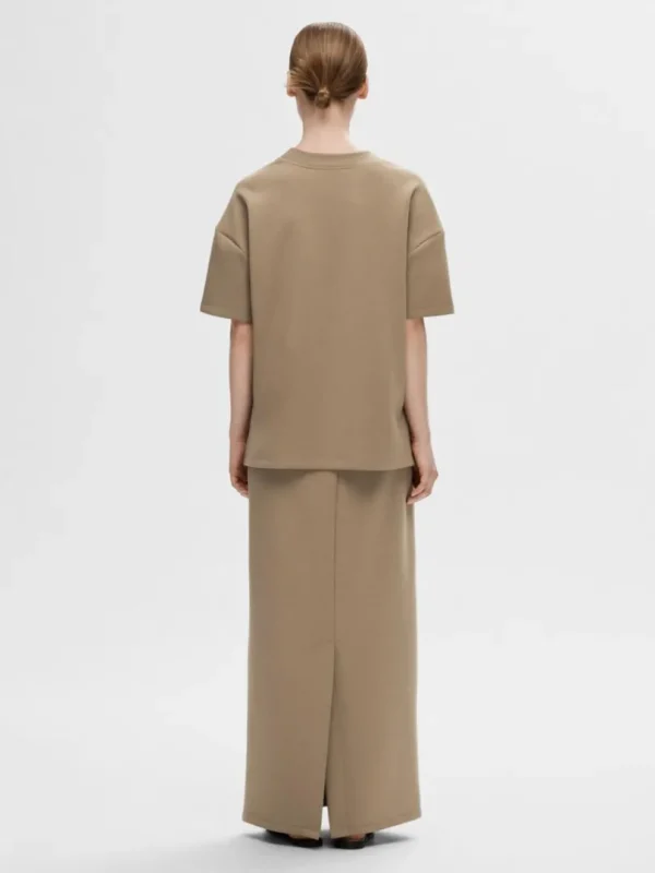 T-shirts>SELECTED STÅKRAVE T-SHIRT Brown