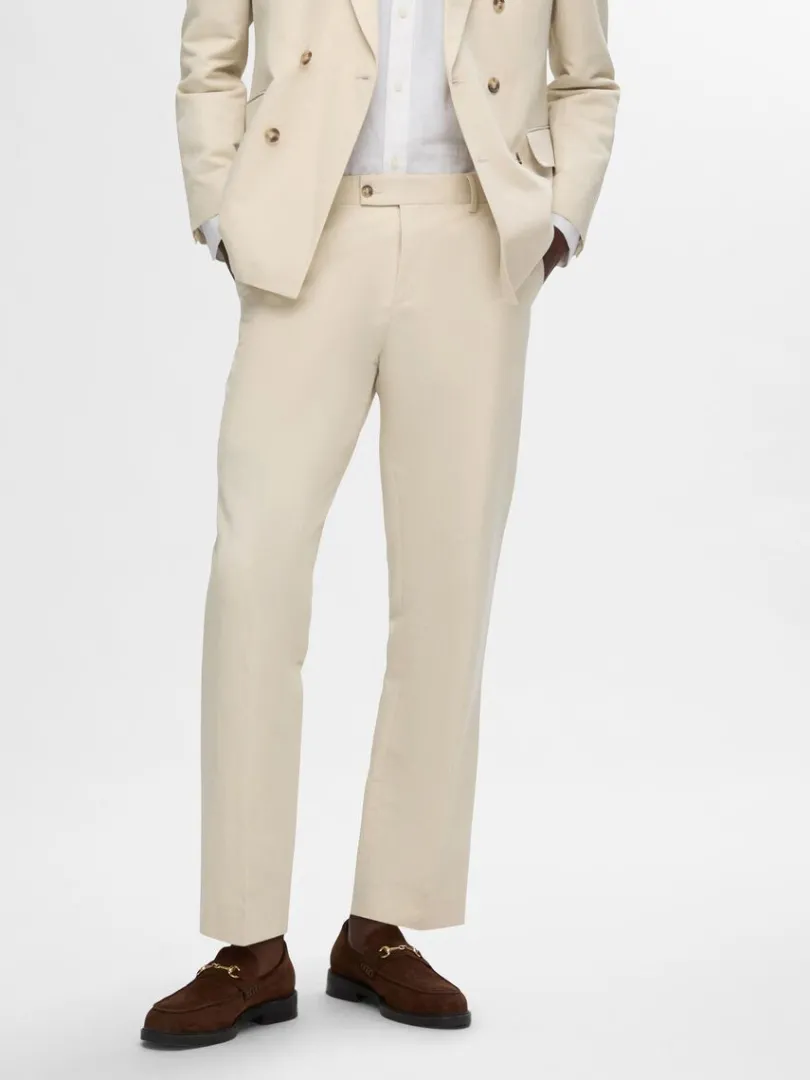 straight_fit_bukser_0-8.webp Bukser | Jakkesæt & Blazers>SELECTED STRAIGHT FIT BUKSER Beige