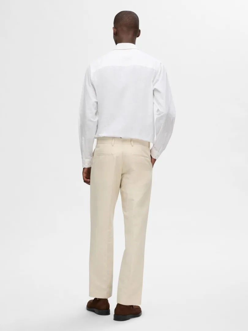 straight_fit_bukser_1-7.webp Bukser | Jakkesæt & Blazers>SELECTED STRAIGHT FIT BUKSER Beige