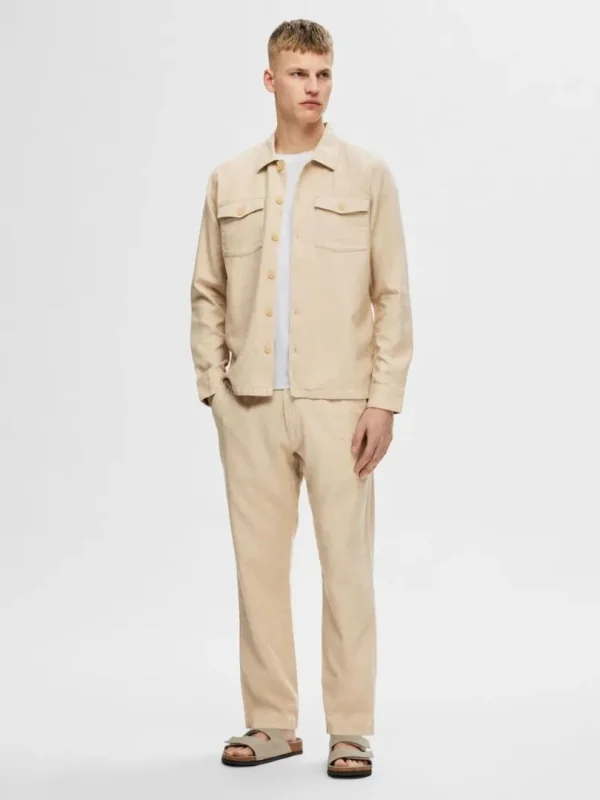 Bukser>SELECTED STRAIGHT FIT BUKSER Beige