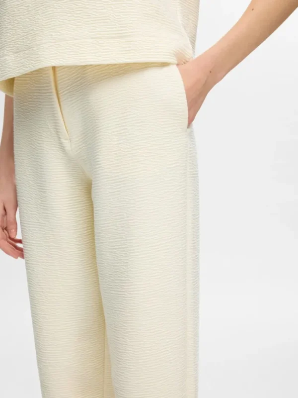 Bukser>SELECTED STRAIGHT FIT BUKSER White