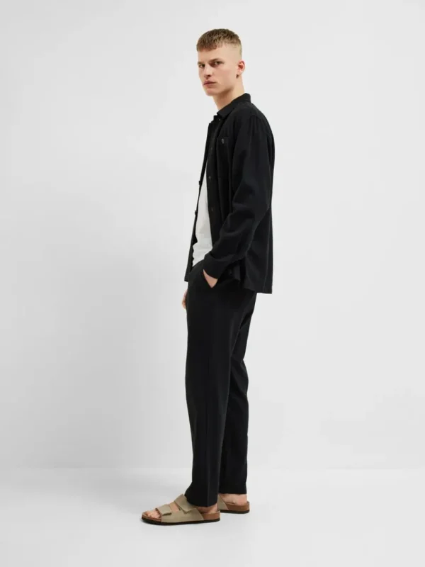 Bukser>SELECTED STRAIGHT FIT BUKSER Black