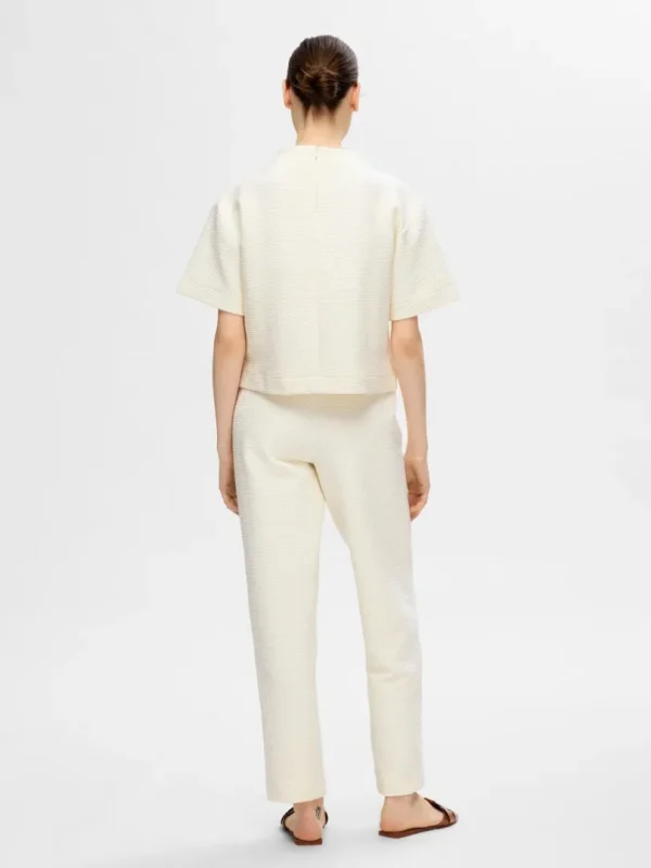 Bukser>SELECTED STRAIGHT FIT BUKSER White