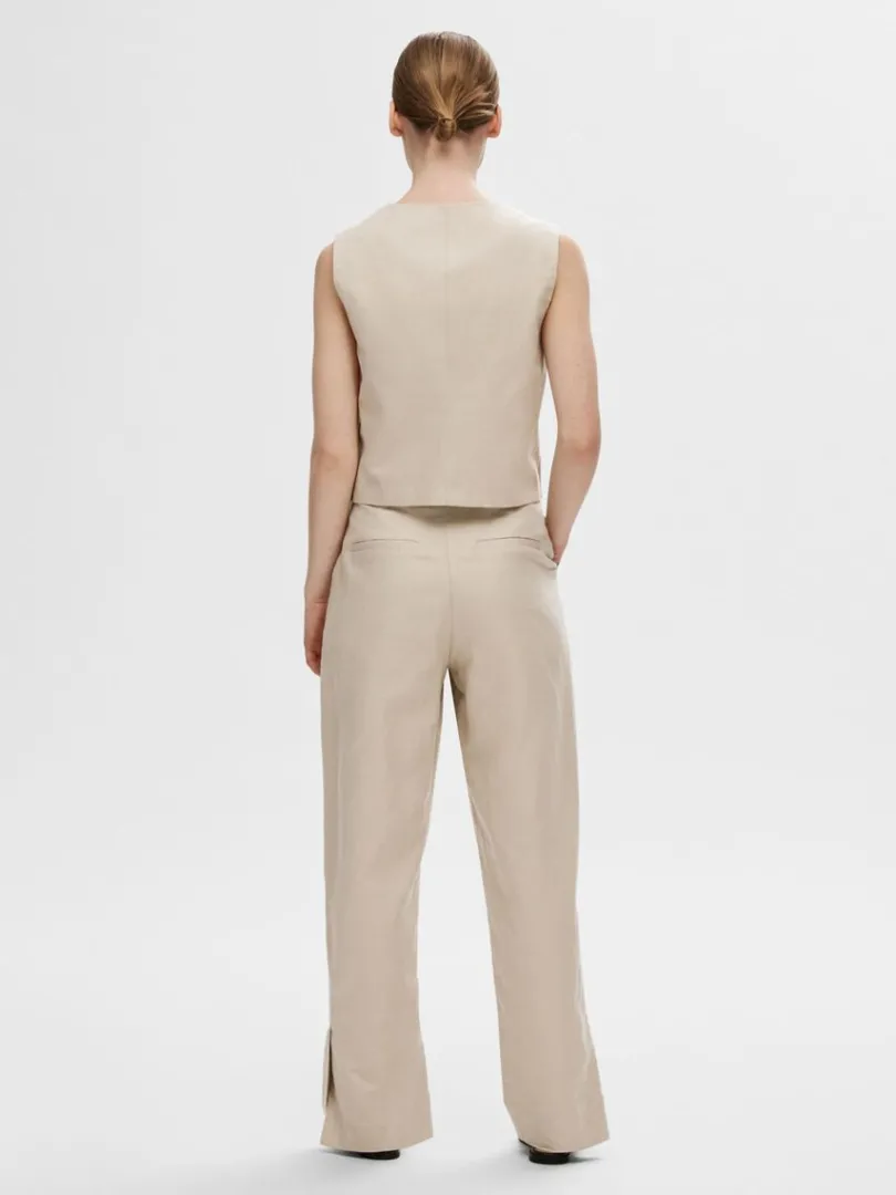 straight_fit_bukser_4.webp Bukser | Jakkesæt & Blazers>SELECTED STRAIGHT FIT BUKSER Beige