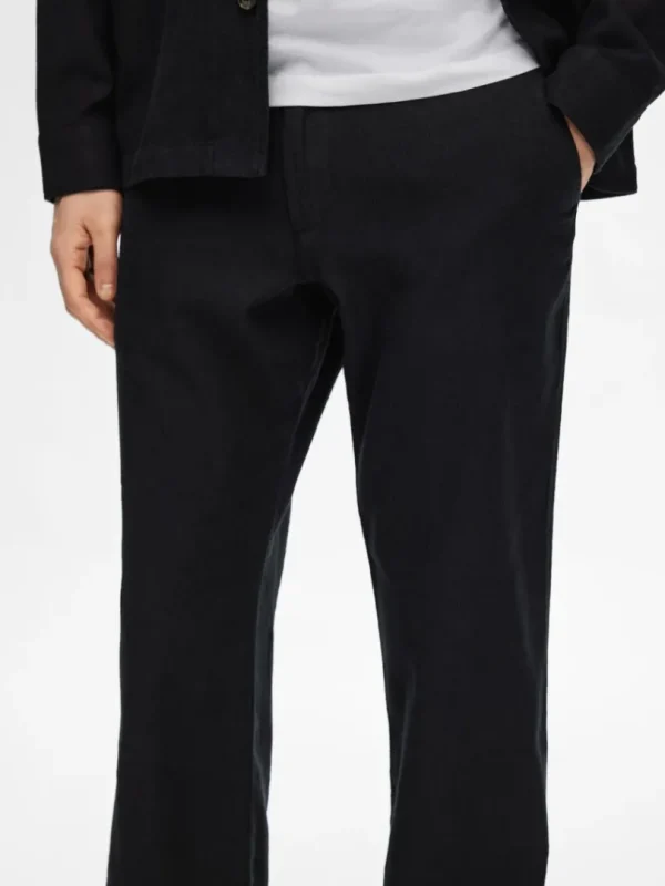 Bukser>SELECTED STRAIGHT FIT BUKSER Black