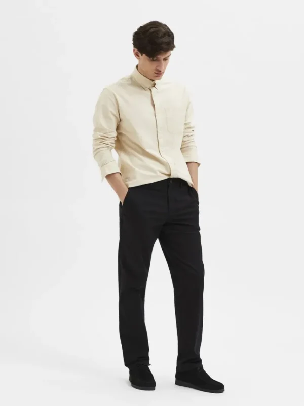 Bukser>SELECTED 196 STRAIGHT FLEX CHINOS Black