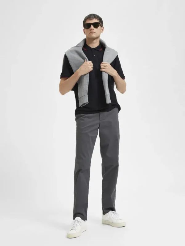 Bukser>SELECTED 196 STRAIGHT FLEX CHINOS Grey