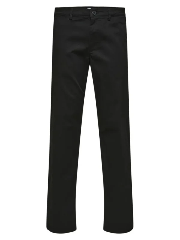 Bukser>SELECTED 196 STRAIGHT FLEX CHINOS Black