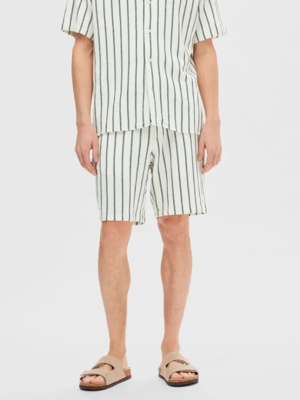 Shorts>SELECTED STRIBEDE SHORTS Green