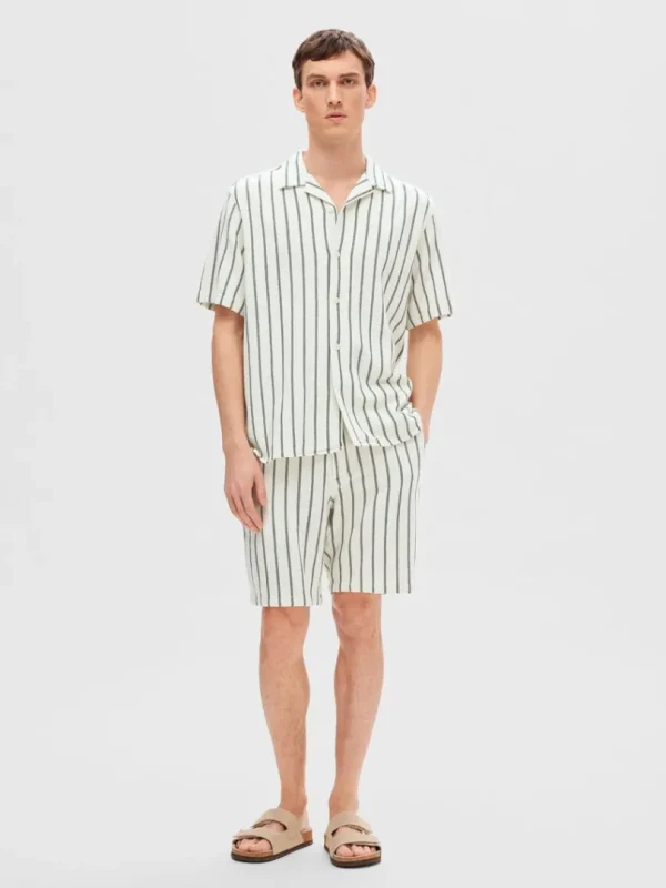 Shorts>SELECTED STRIBEDE SHORTS Green