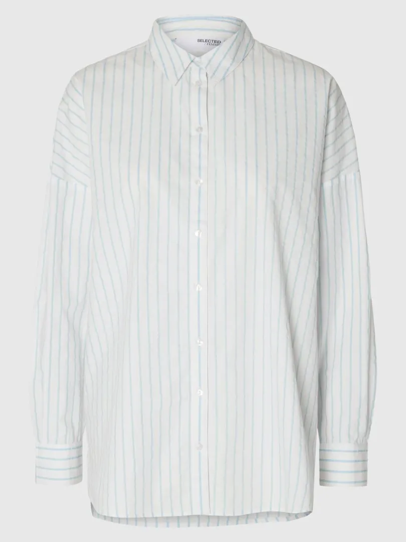 stribet_bomuld_skjorte_5.webp Skjorter>SELECTED STRIBET BOMULD SKJORTE White