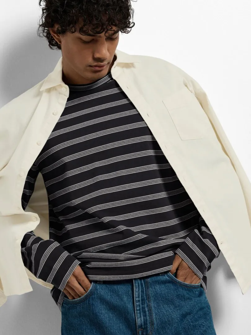 stribet_bomuld_sweatshirt_3.webp Hættetrøjer & Sweatshirts>SELECTED STRIBET BOMULD SWEATSHIRT Blue