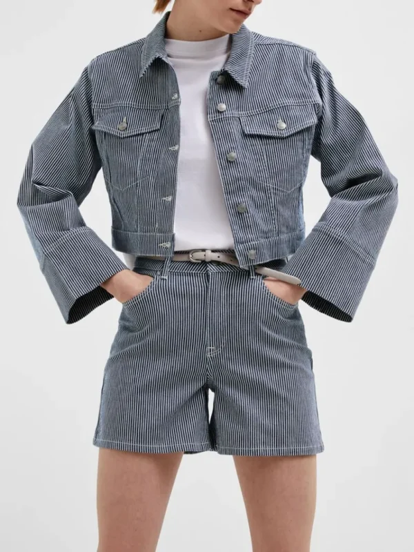 Shorts>SELECTED STRIBET DENIMSHORTS Blue