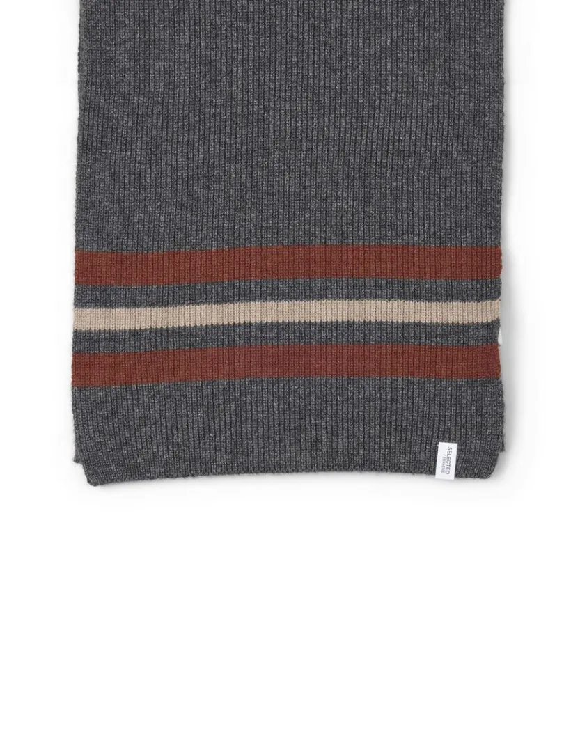 stribet_halstrklde_1-3.webp Accessories>SELECTED STRIBET HALSTØRKLÆDE Grey