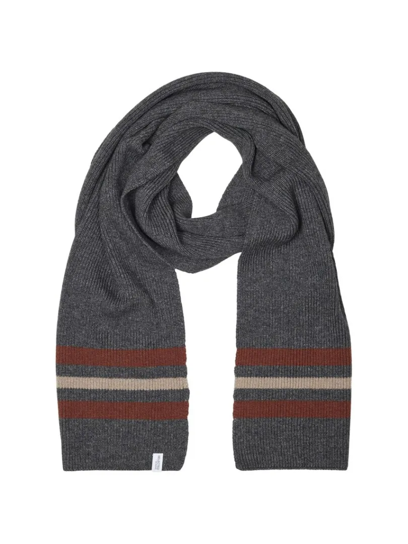 stribet_halstrklde_2-3.webp Accessories>SELECTED STRIBET HALSTØRKLÆDE Grey