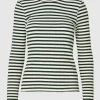 T-shirts>SELECTED STRIBET LANGÆRMET T-SHIRT Green