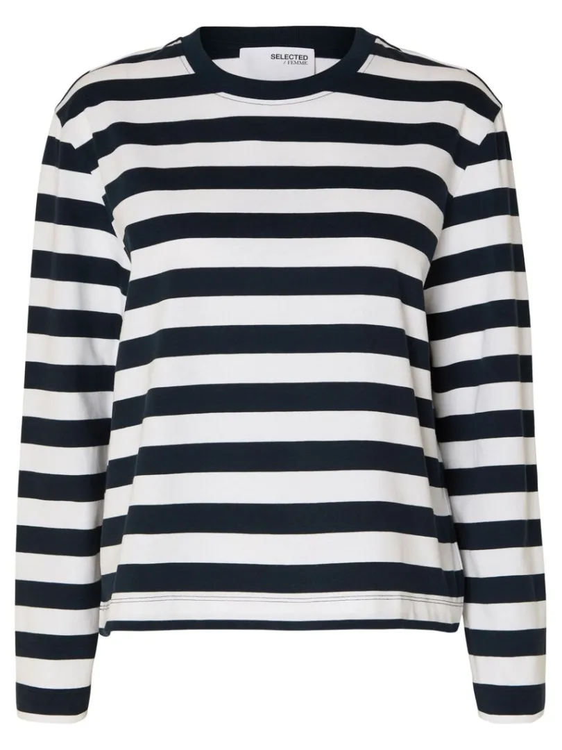 stribet_langrmet_tshirt_5-3.webp T-shirts>SELECTED STRIBET LANGÆRMET T-SHIRT Blue