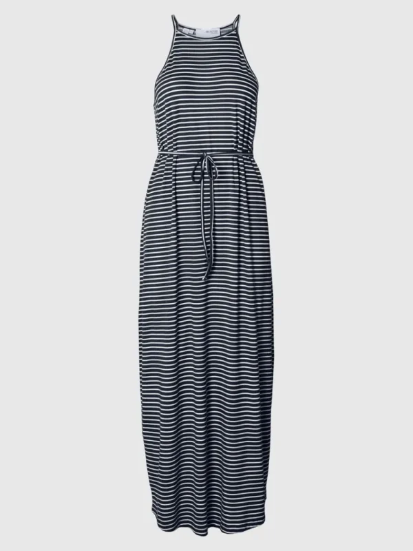 Kjoler>SELECTED STRIBET MAXIKJOLE Blue