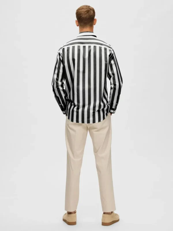 Skjorter>SELECTED STRIBET SKJORTE Black