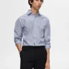 Skjorter>SELECTED STRIBET SLIM FIT SHIRT Blue