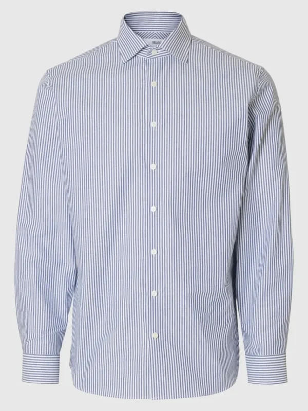 Skjorter>SELECTED STRIBET SLIM FIT SHIRT Blue