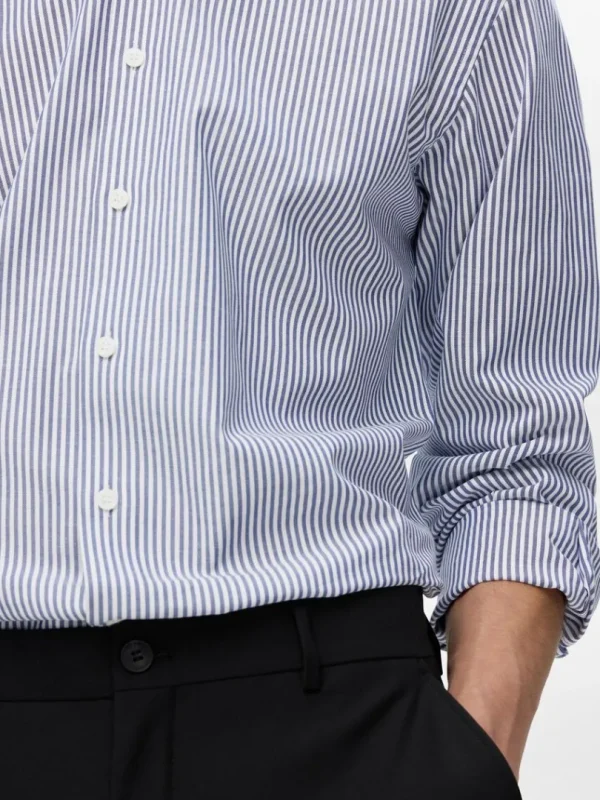 Skjorter>SELECTED STRIBET SLIM FIT SHIRT Blue