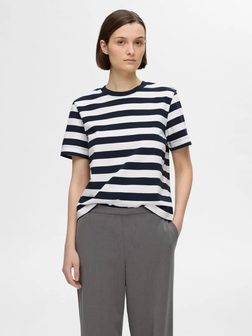 stribet_tshirt_0.webp T-shirts>SELECTED STRIBET T-SHIRT Blue
