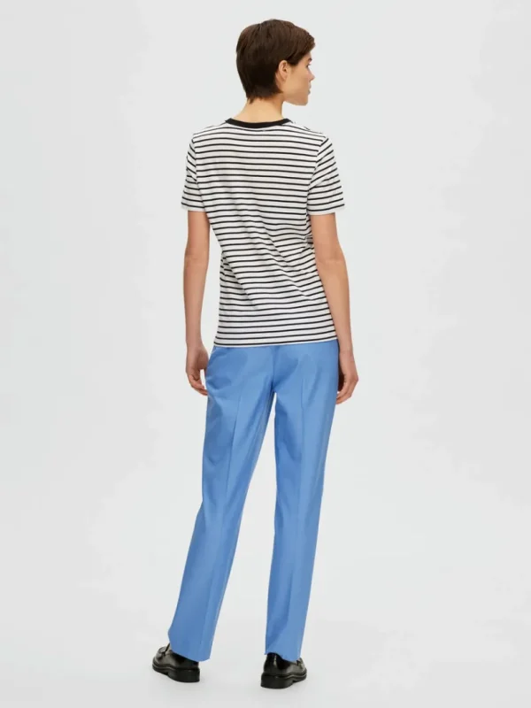 T-shirts>SELECTED STRIBET T-SHIRT Black