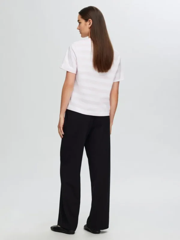 T-shirts>SELECTED STRIBET T-SHIRT Pink