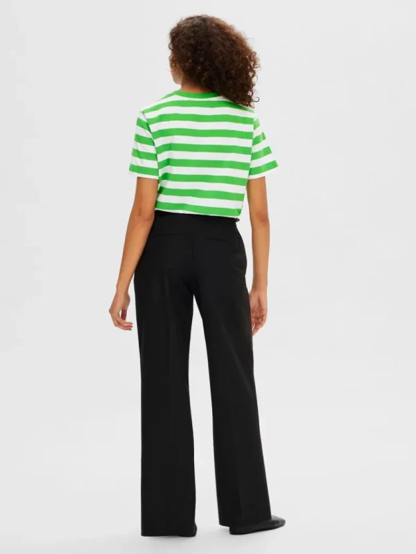 T-shirts>SELECTED STRIBET T-SHIRT Green