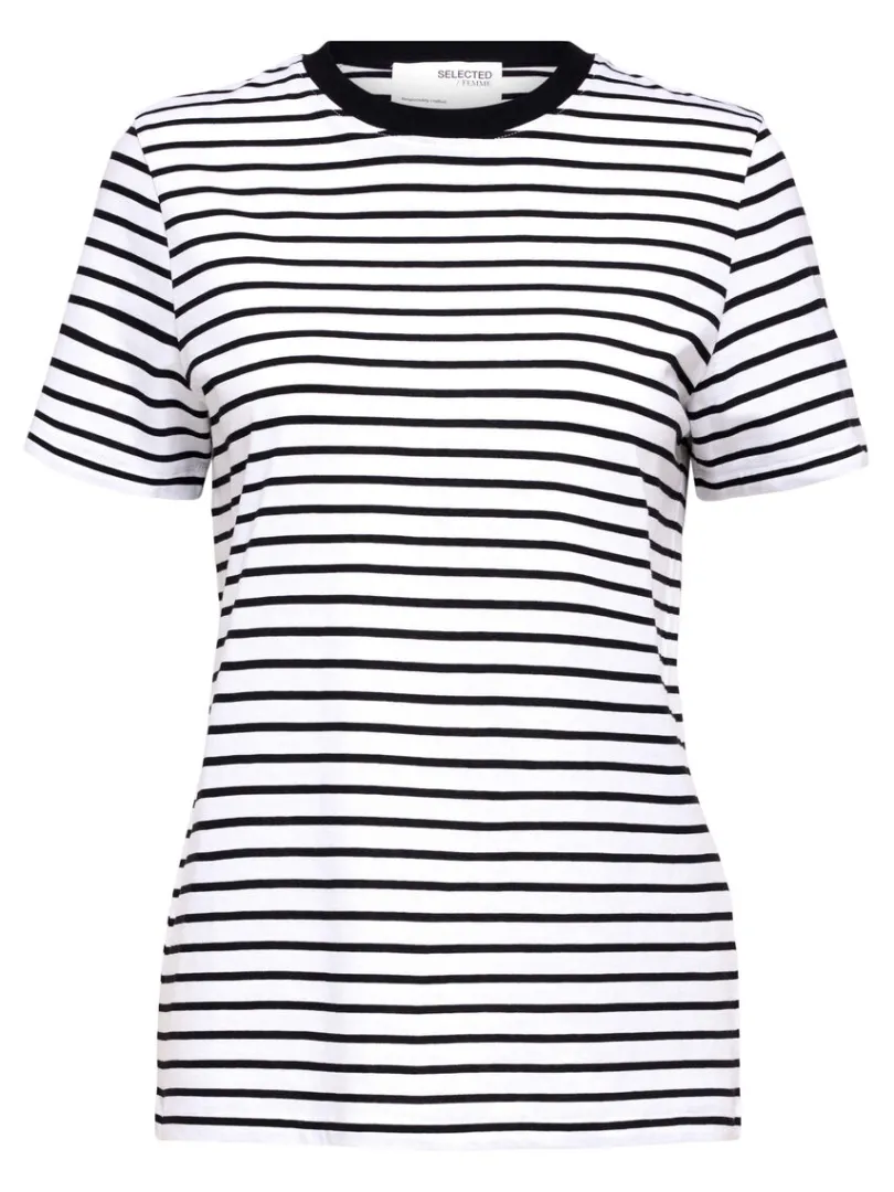 stribet_tshirt_5-1.webp T-shirts>SELECTED STRIBET T-SHIRT Black