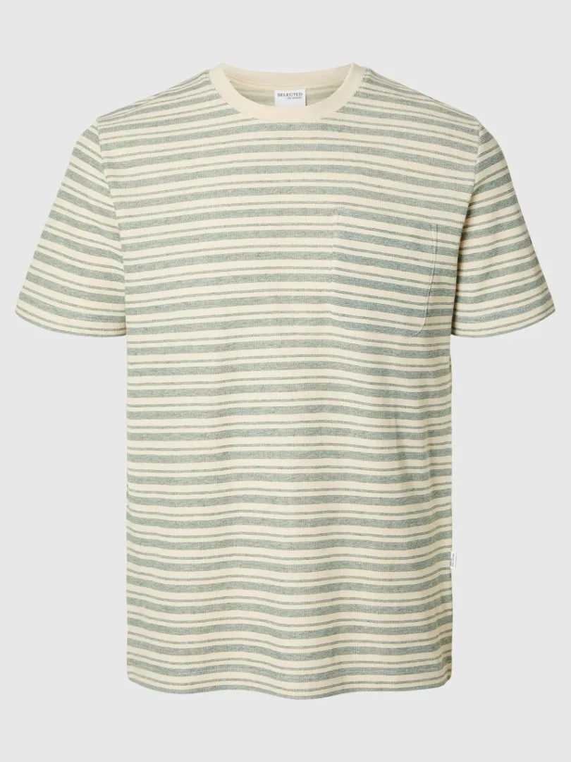 stribet_tshirt_5-4.webp T-shirts>SELECTED STRIBET T-SHIRT Green