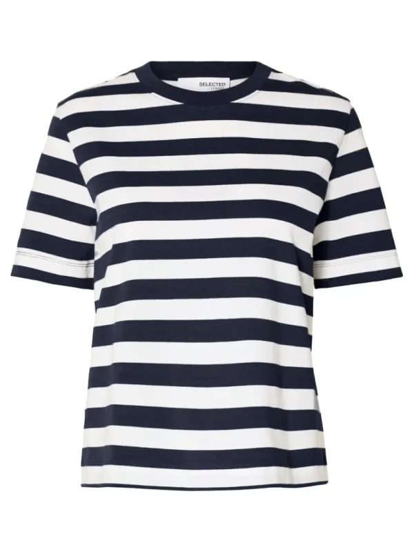 T-shirts>SELECTED STRIBET T-SHIRT Blue