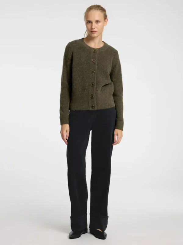 Strik>SELECTED STRIKKET CARDIGAN Green