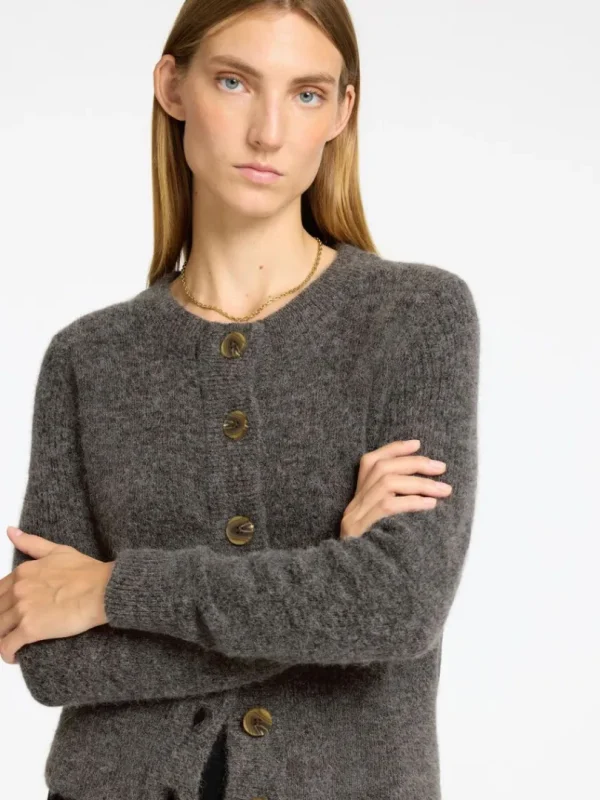 Strik>SELECTED STRIKKET CARDIGAN Grey