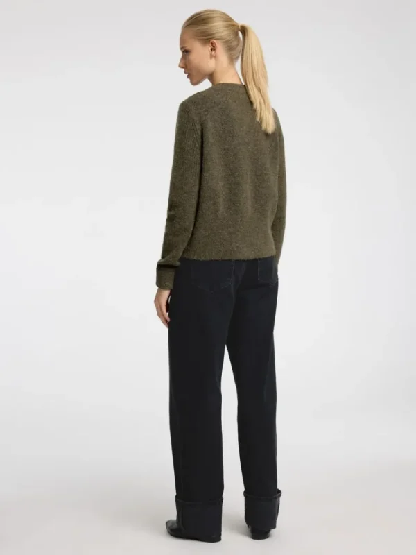 Strik>SELECTED STRIKKET CARDIGAN Green